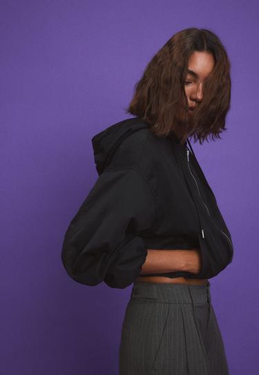 Basic nylon hood jacket — Black 6