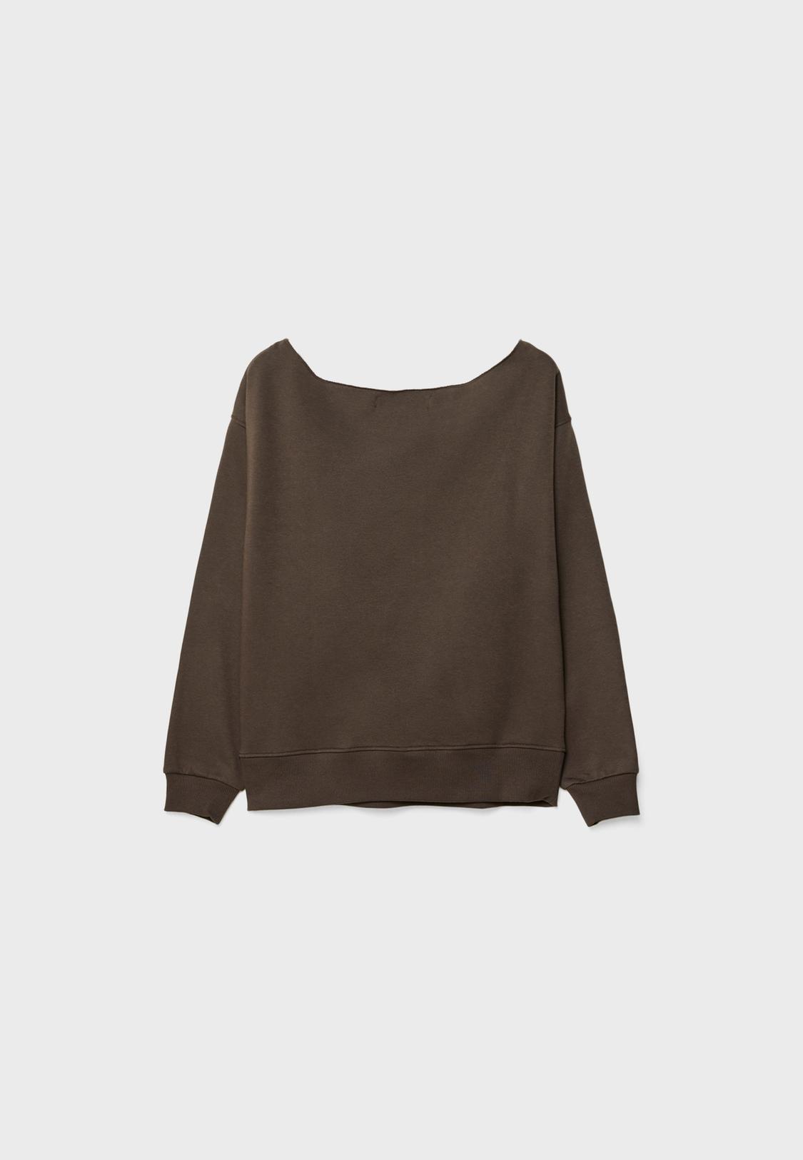 Sudadera cuello barco estampada Stradivarius España