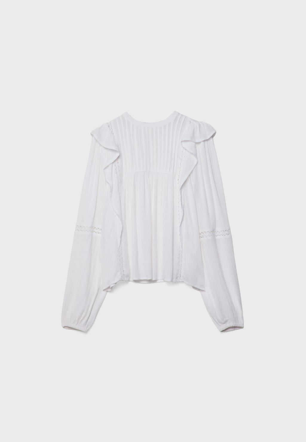 Blusa fluida volantes