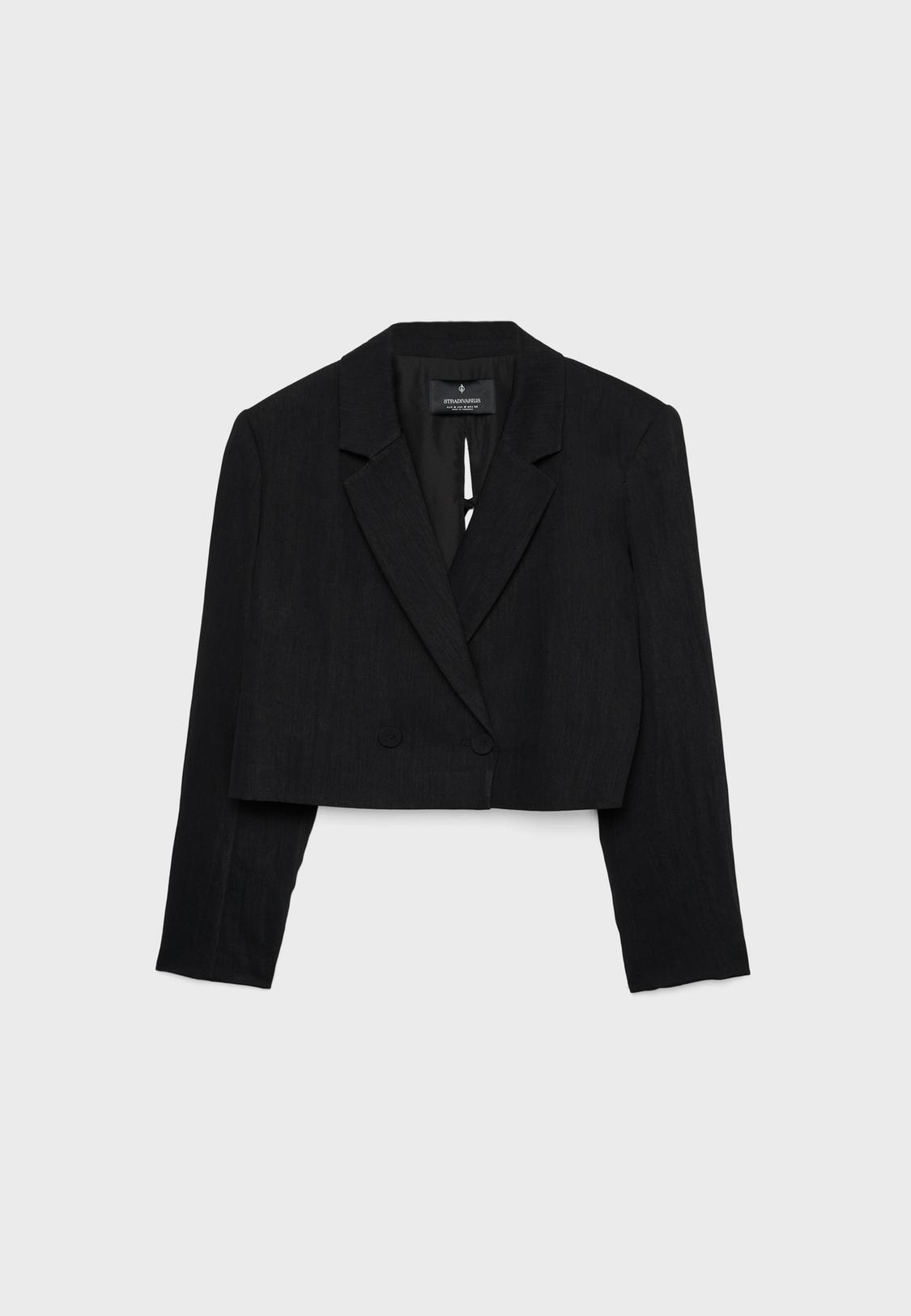Black Blazer Zara Blazer With Belt Cropped Blazer With Back Ties