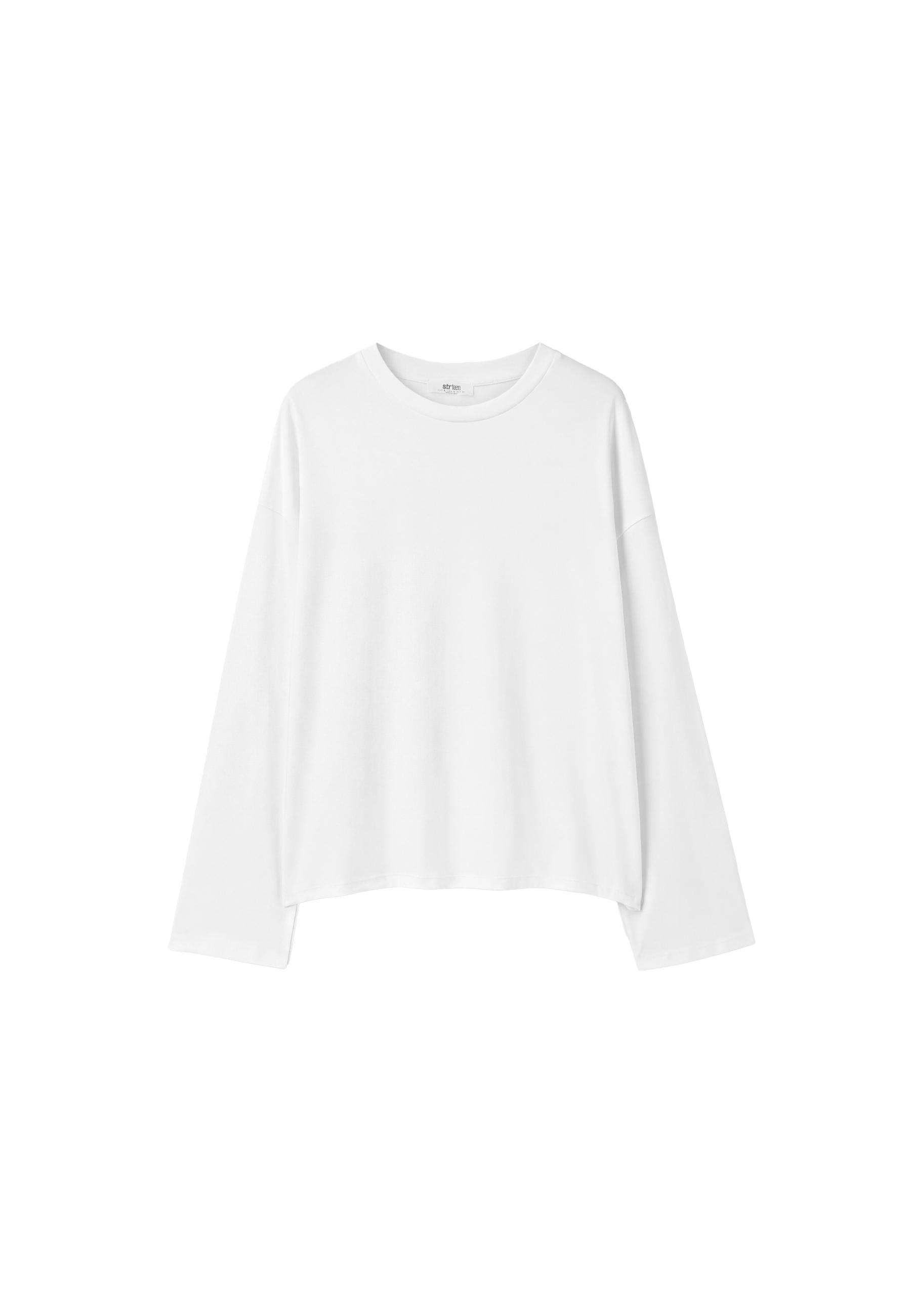 Boxy long sleeve T-shirt — White