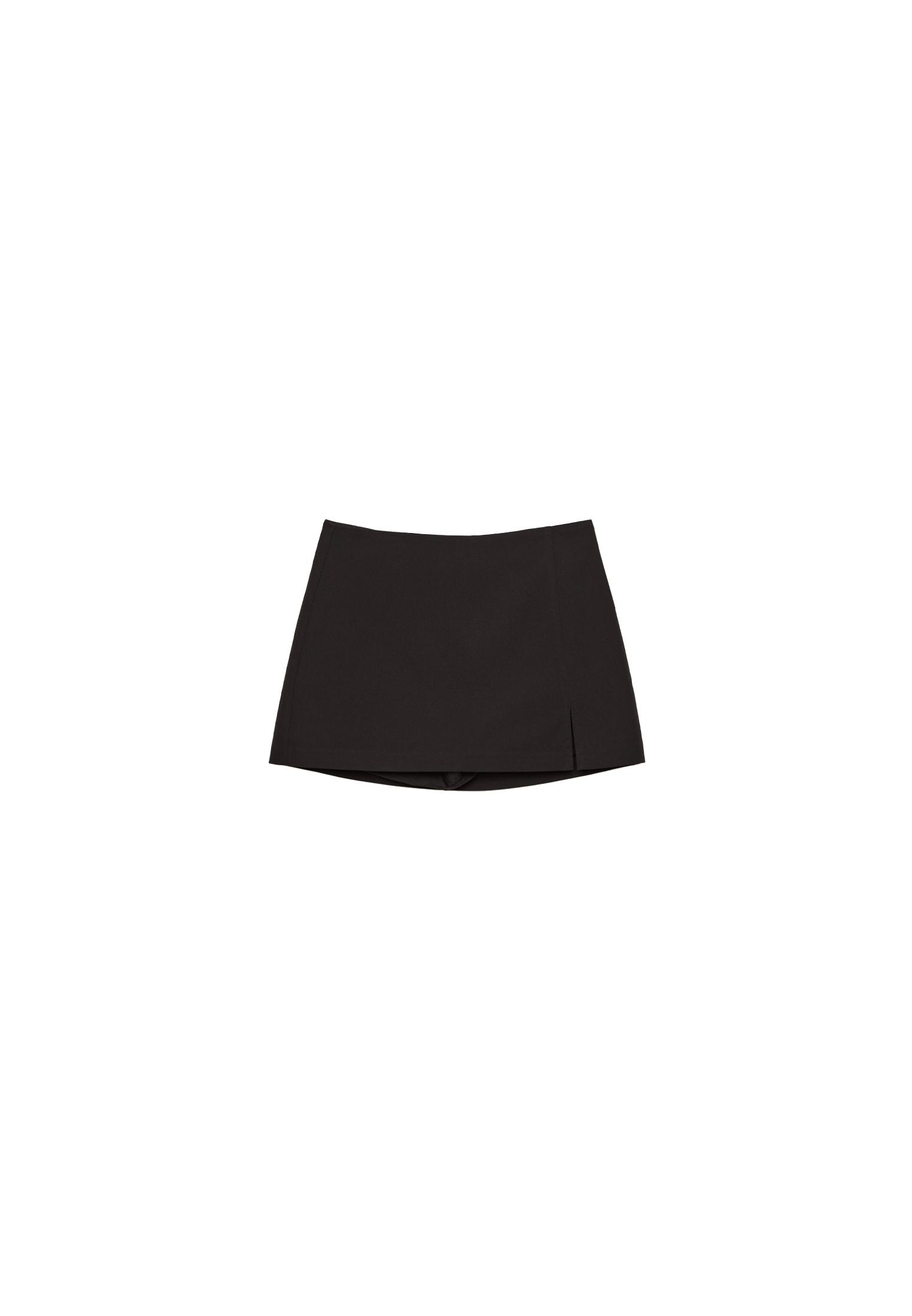 Side split skort — Black