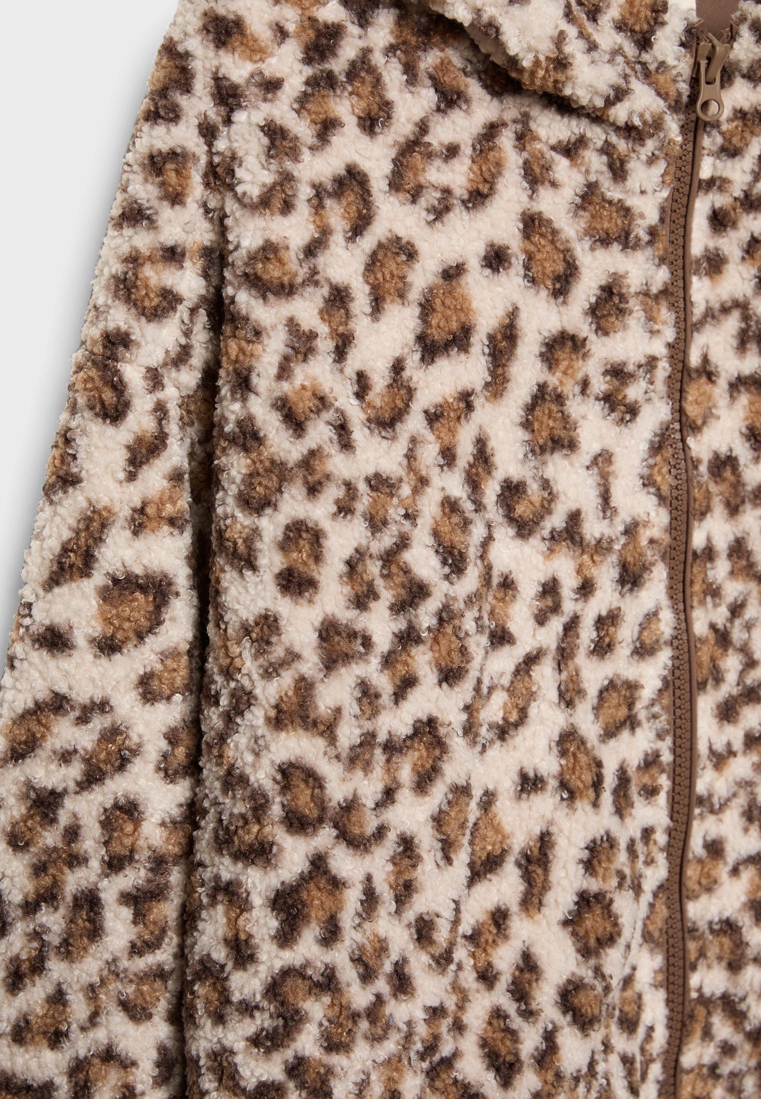 Oversized leopard jacket best sale