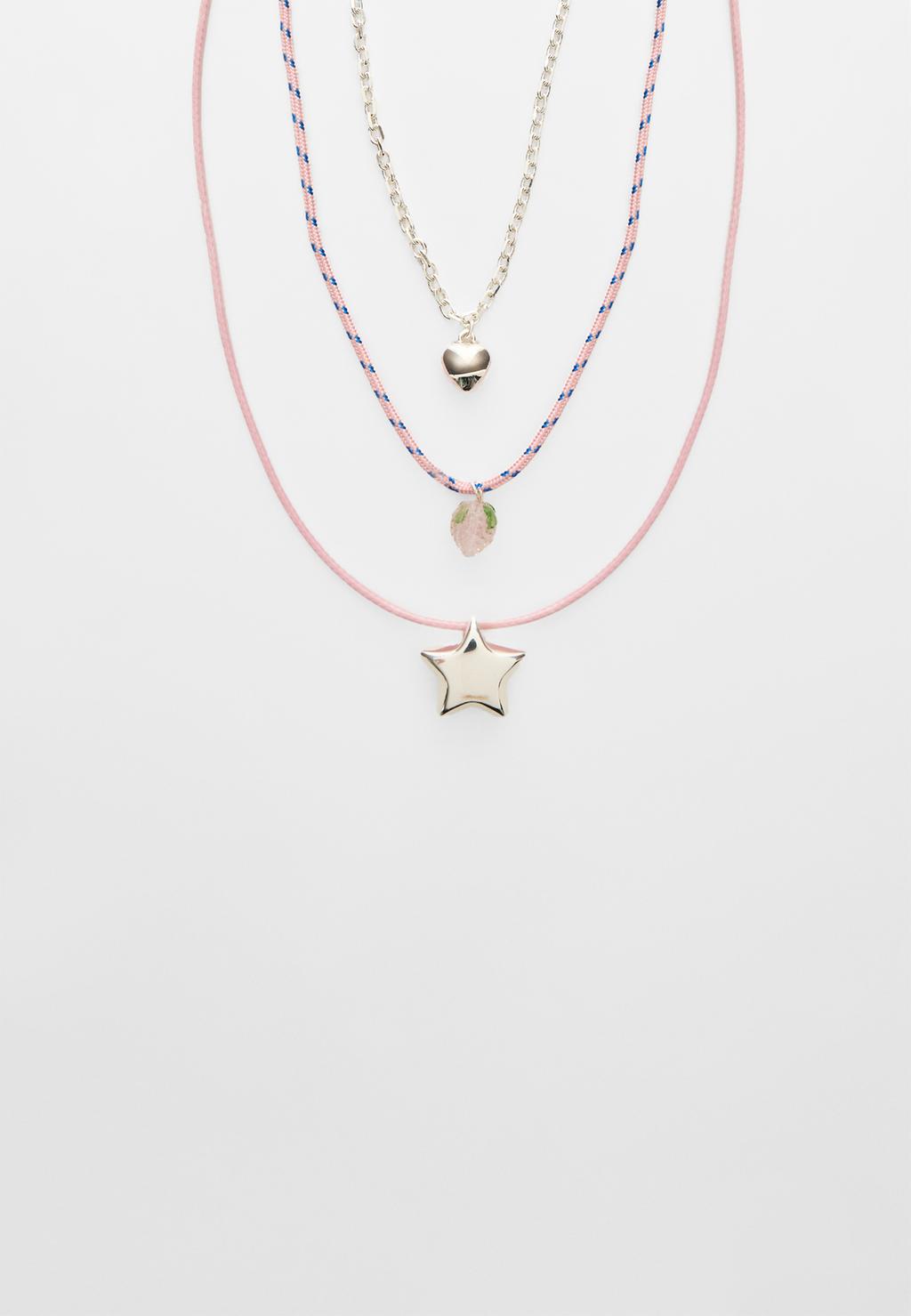 Set of 3 star cord necklaces