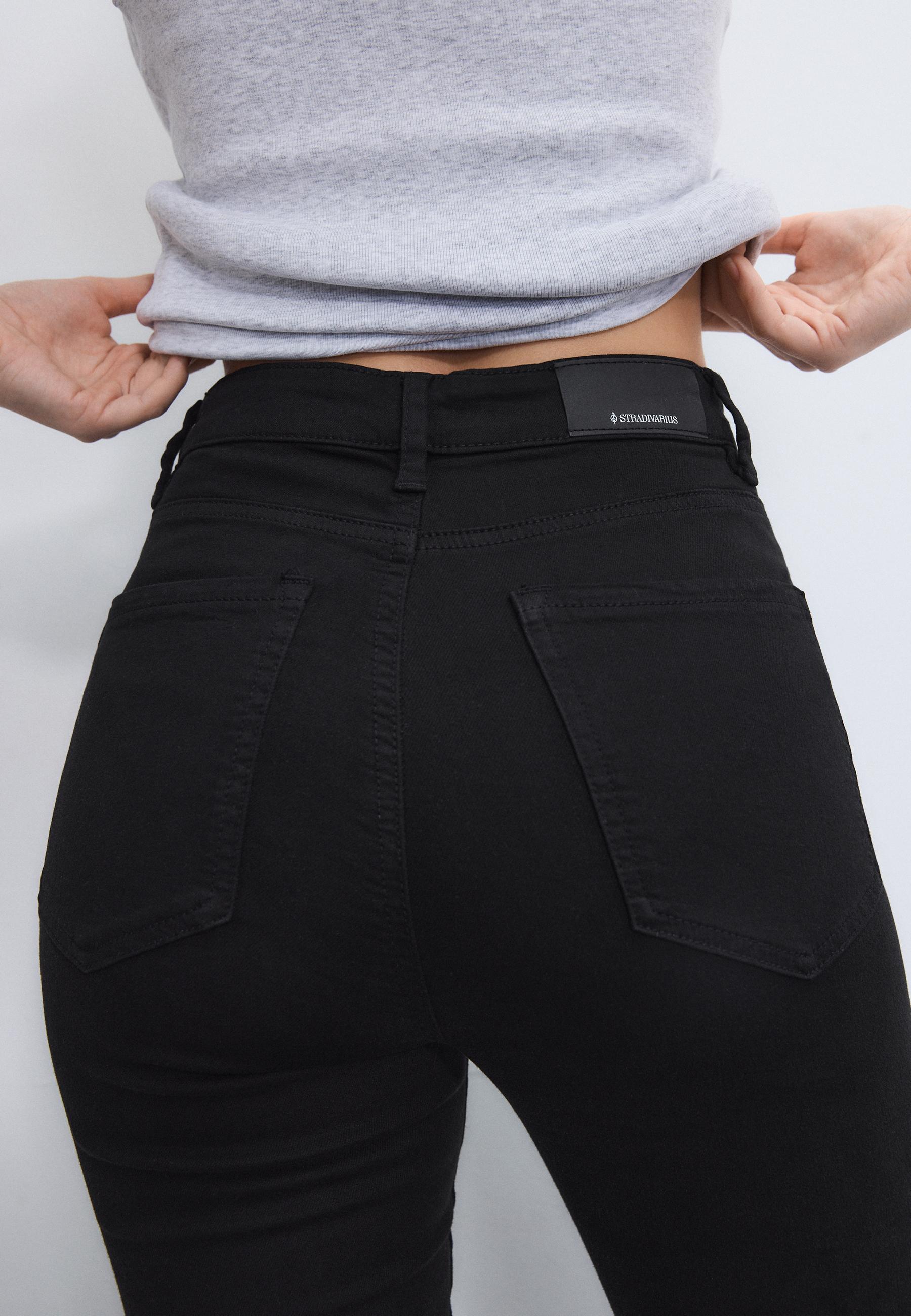 High-waist skinny jeans — Black