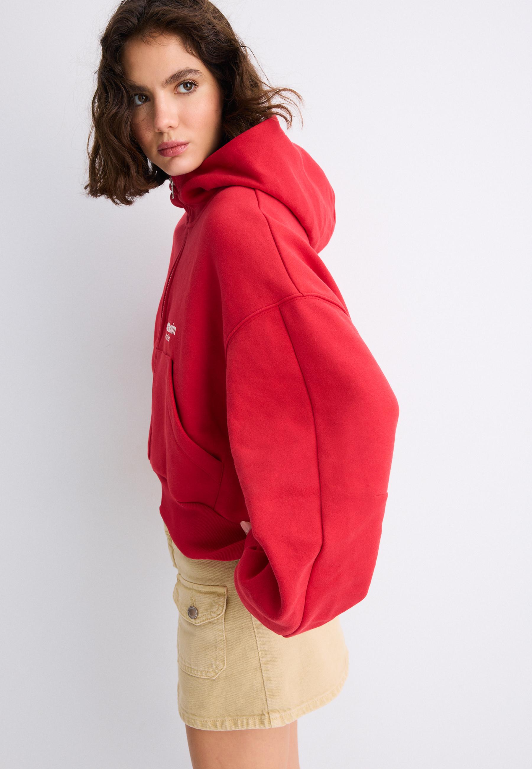Zip-up hoodie — Red
