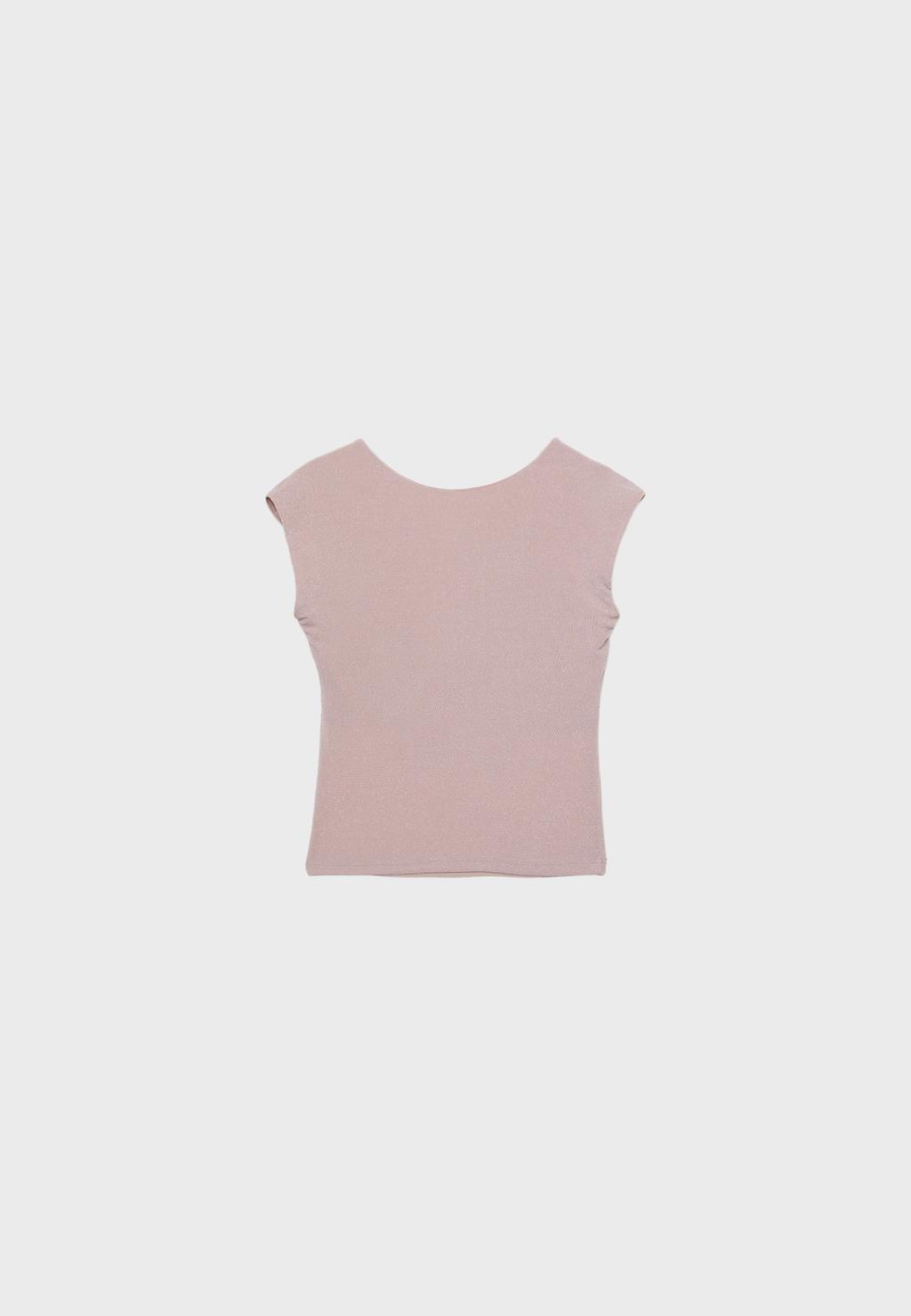 Camiseta espalda descubierta brillos