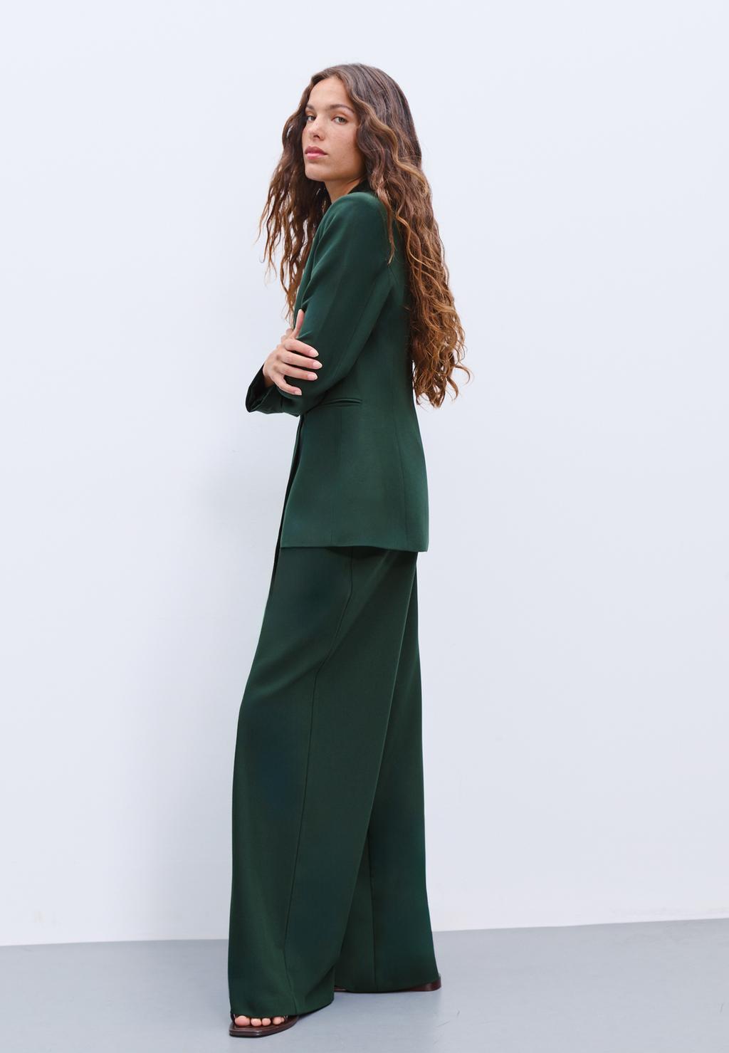 Pantalón vestir casual cintura cruzada