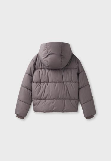 Basic hooded padded jacket — Dark grey 8