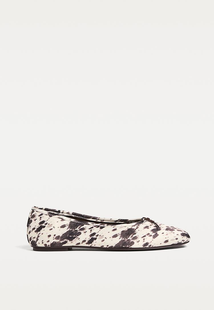 animal print ballet flats