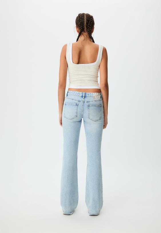 jeans bootcut fit low waist