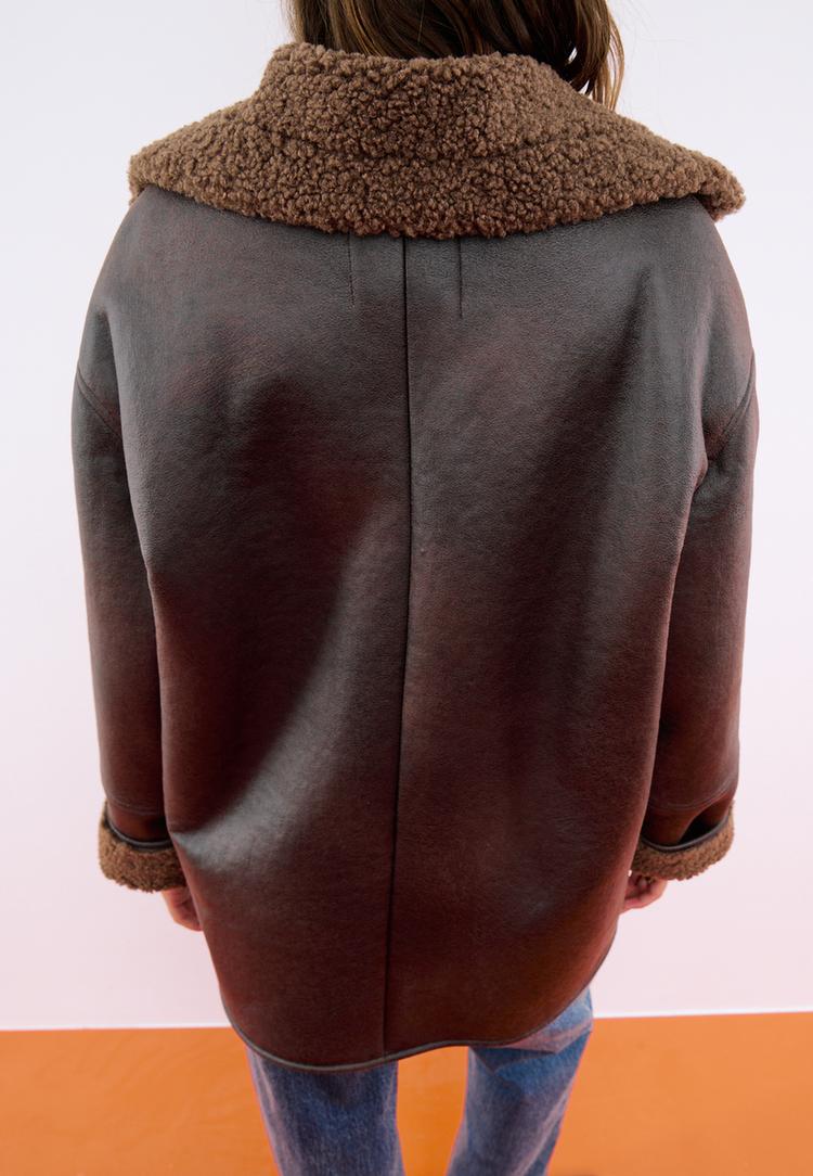 cazadora oversize doble faz botones
