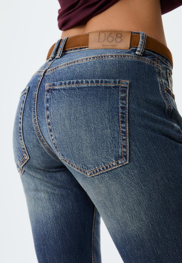 d68 jeans bootcut fit cinturon
