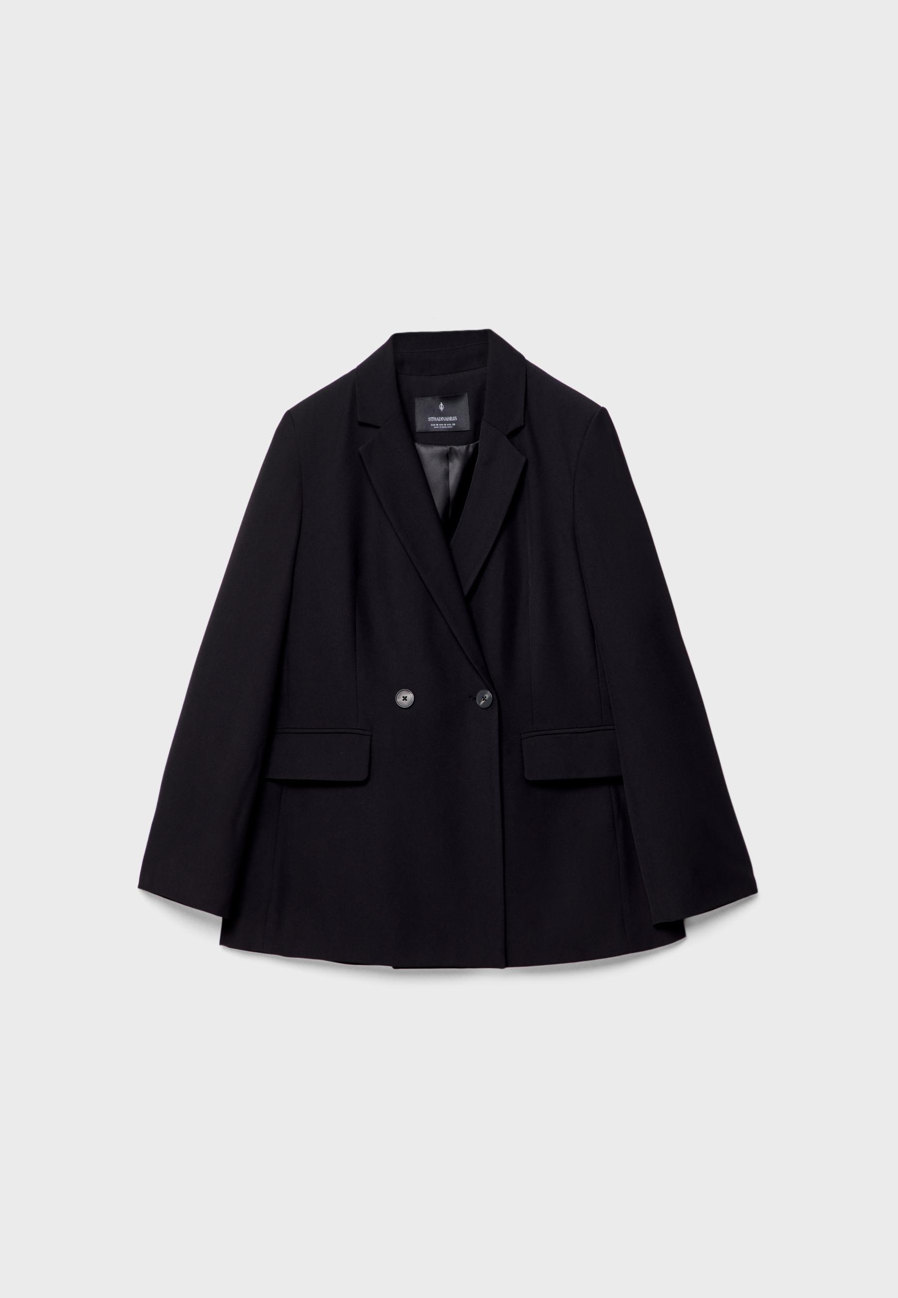 Slim fit double-breasted blazer — Black