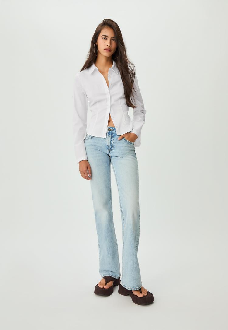 Stradivarius Tailored-Hemd Weiß L