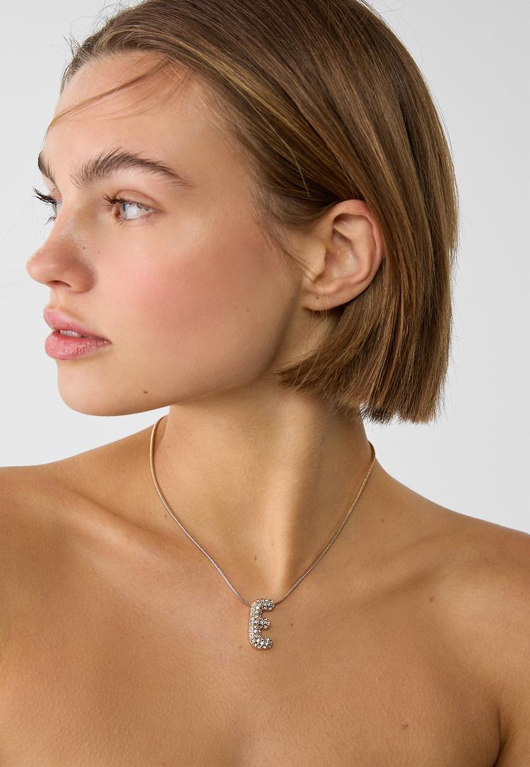 collar inicial brillos