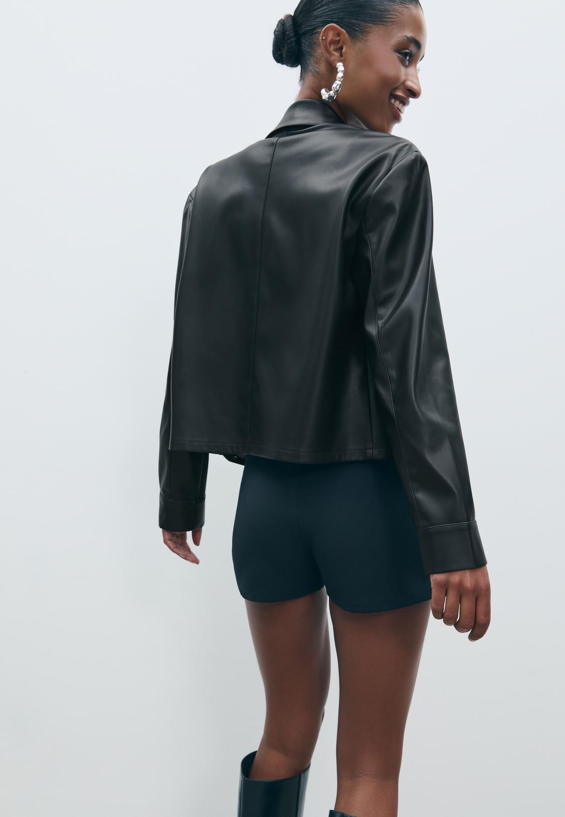 Chemise à poches similicuir Mode femme Stradivarius France