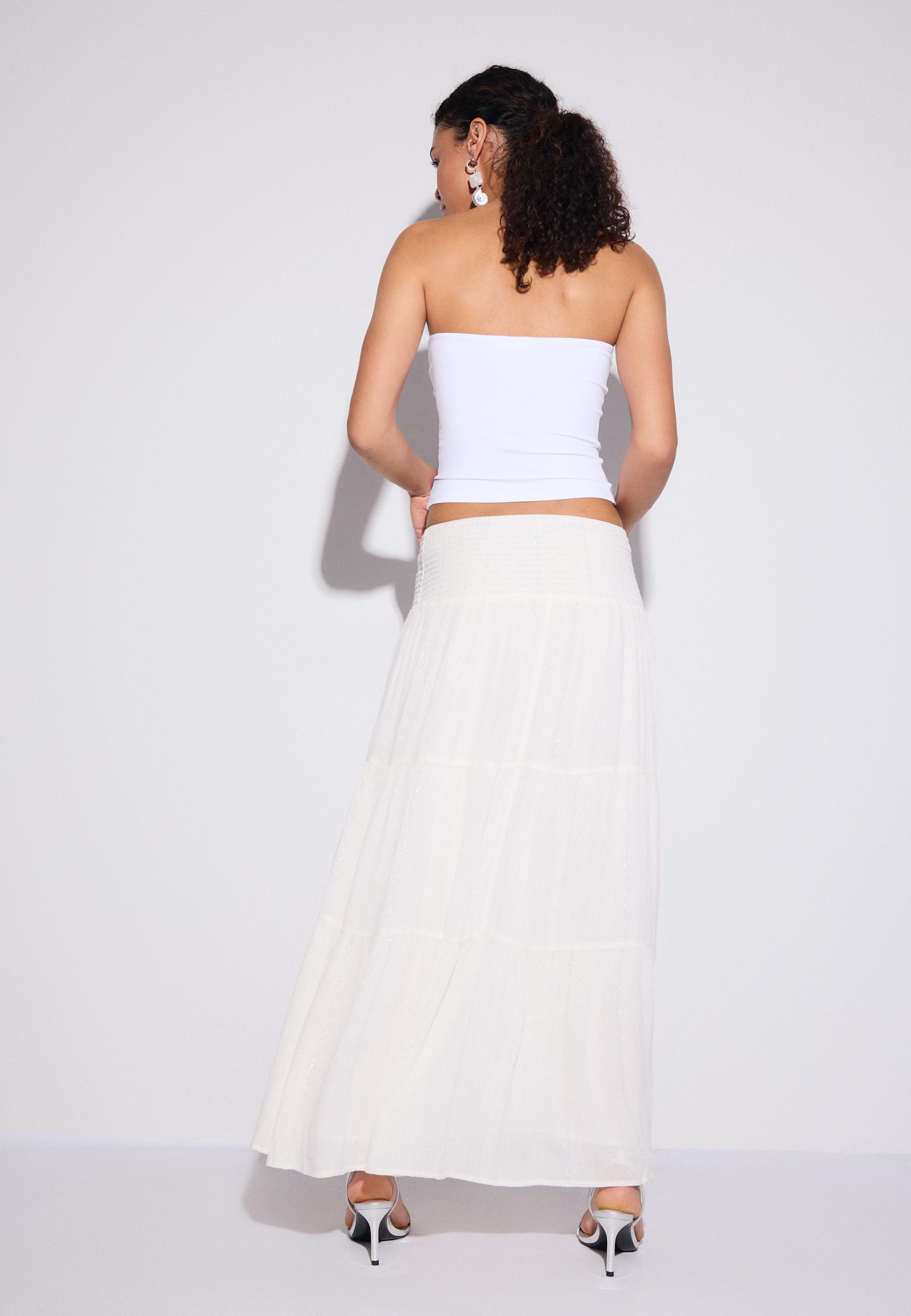 Polyamide bandeau top — White