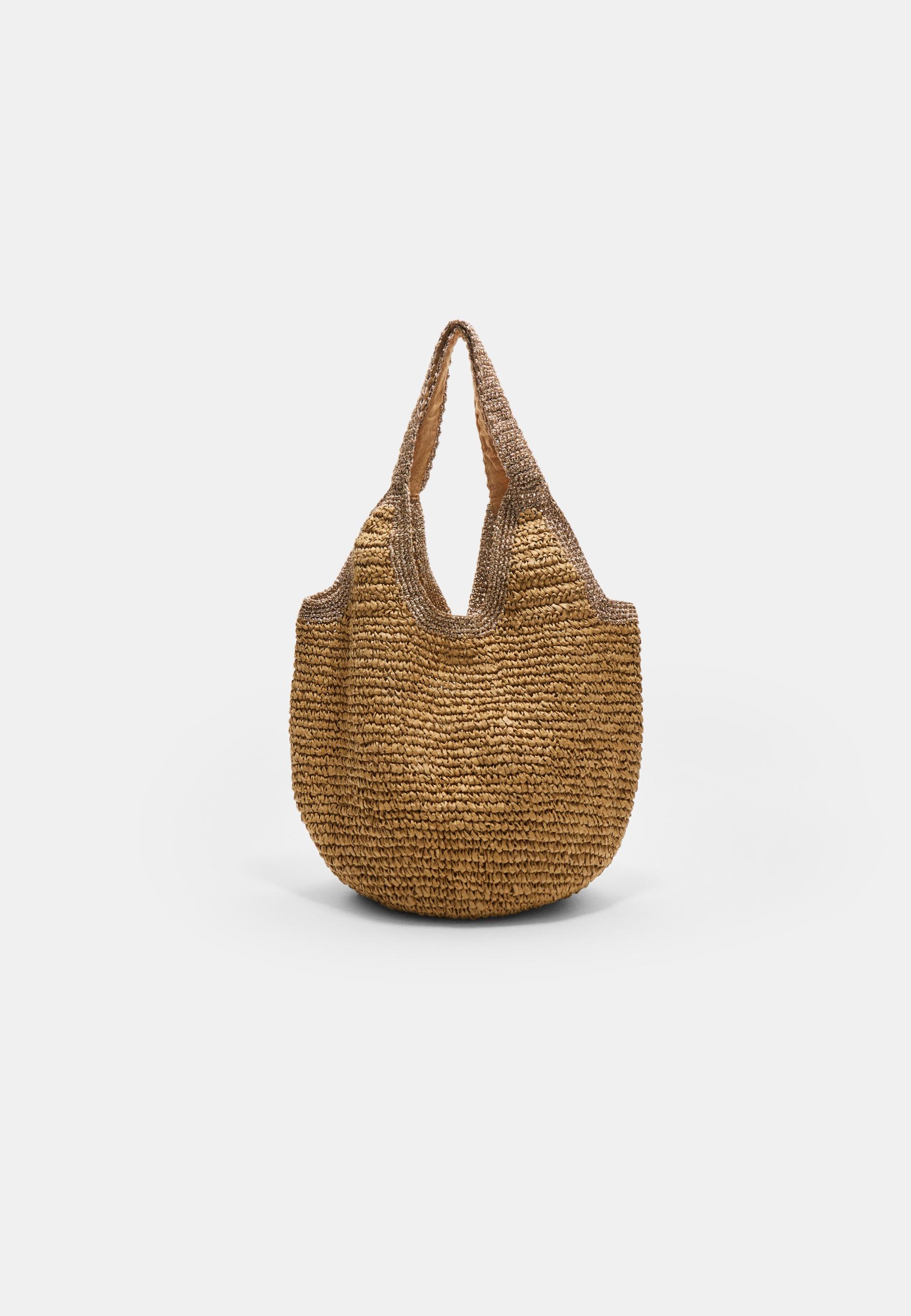 Shimmery raffia-style shopper bag - Women's fashion Shimmery raffia-style shopper bag - Women's fashion