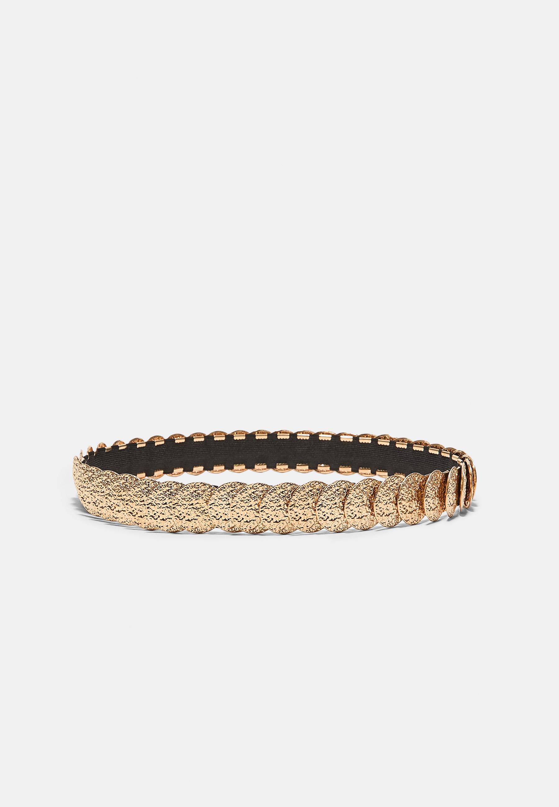 Stretch metal belt — Gold