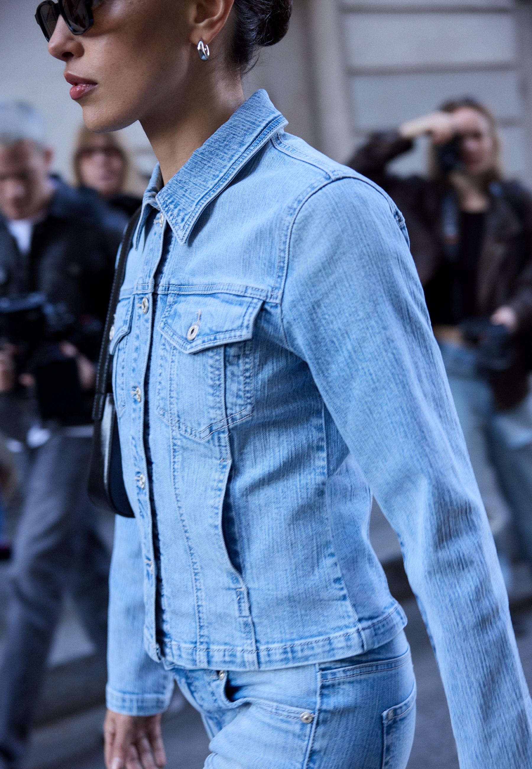 Slim fit denim jacket — MEDIUM LIGHT BLUE DENIM