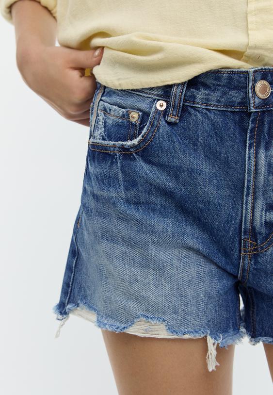 d75 short en jean dechire