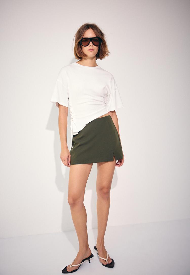jupe culotte avec split lateral l04799768