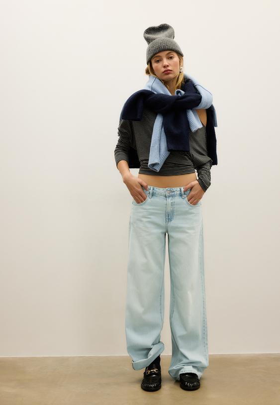 d91 jeans a vita bassa e gamba larga