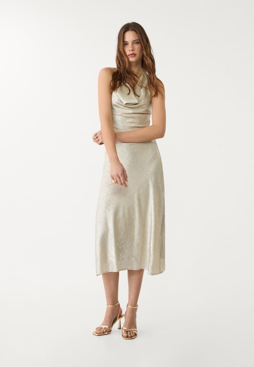 Halter neck midi dress