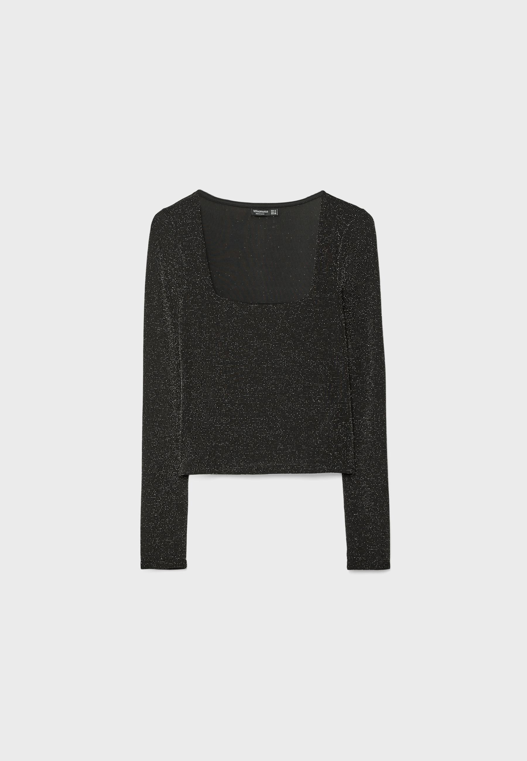 Seamless square neckline T-shirt — Yellow