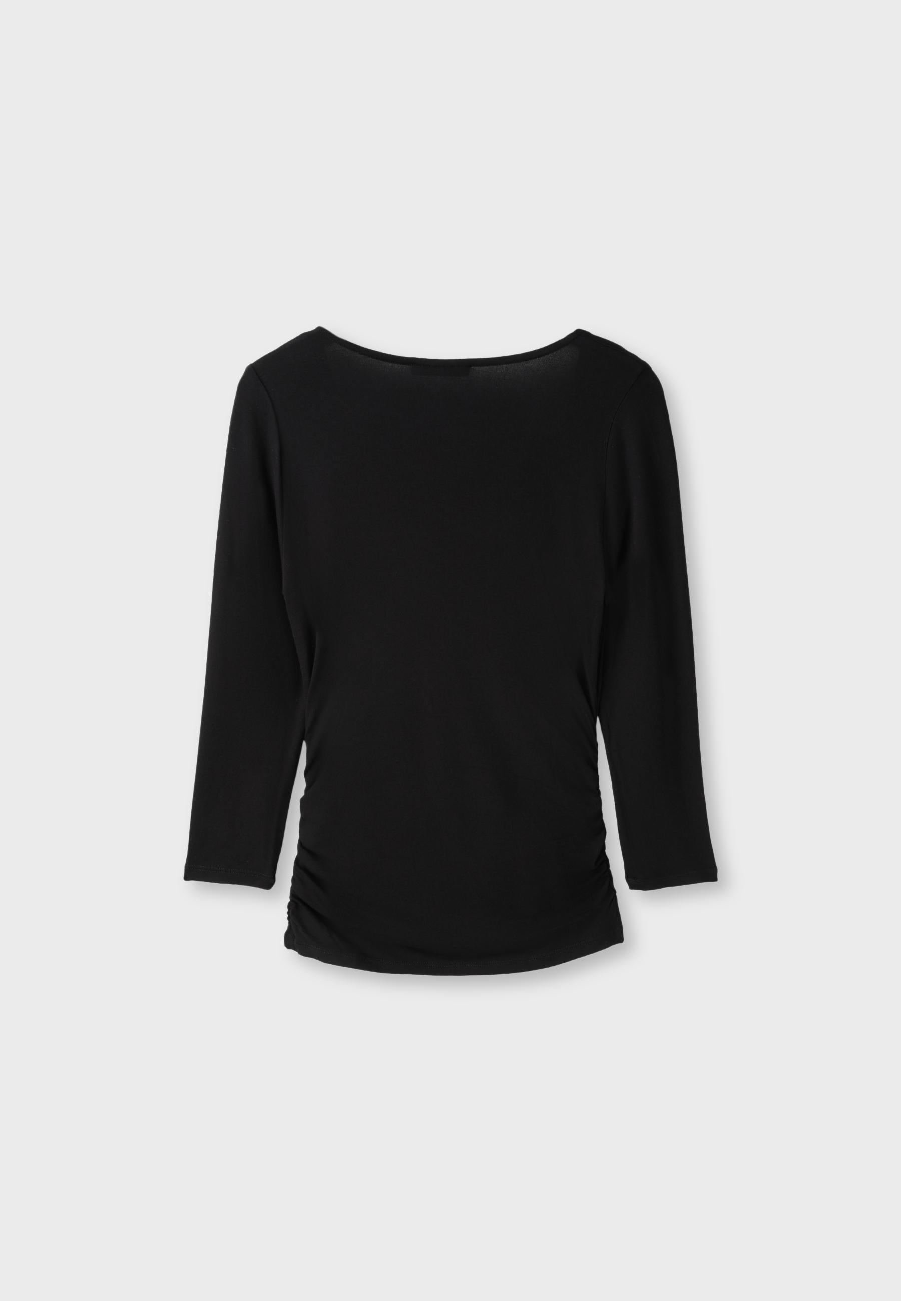 Under-bust seam T-shirt — Black