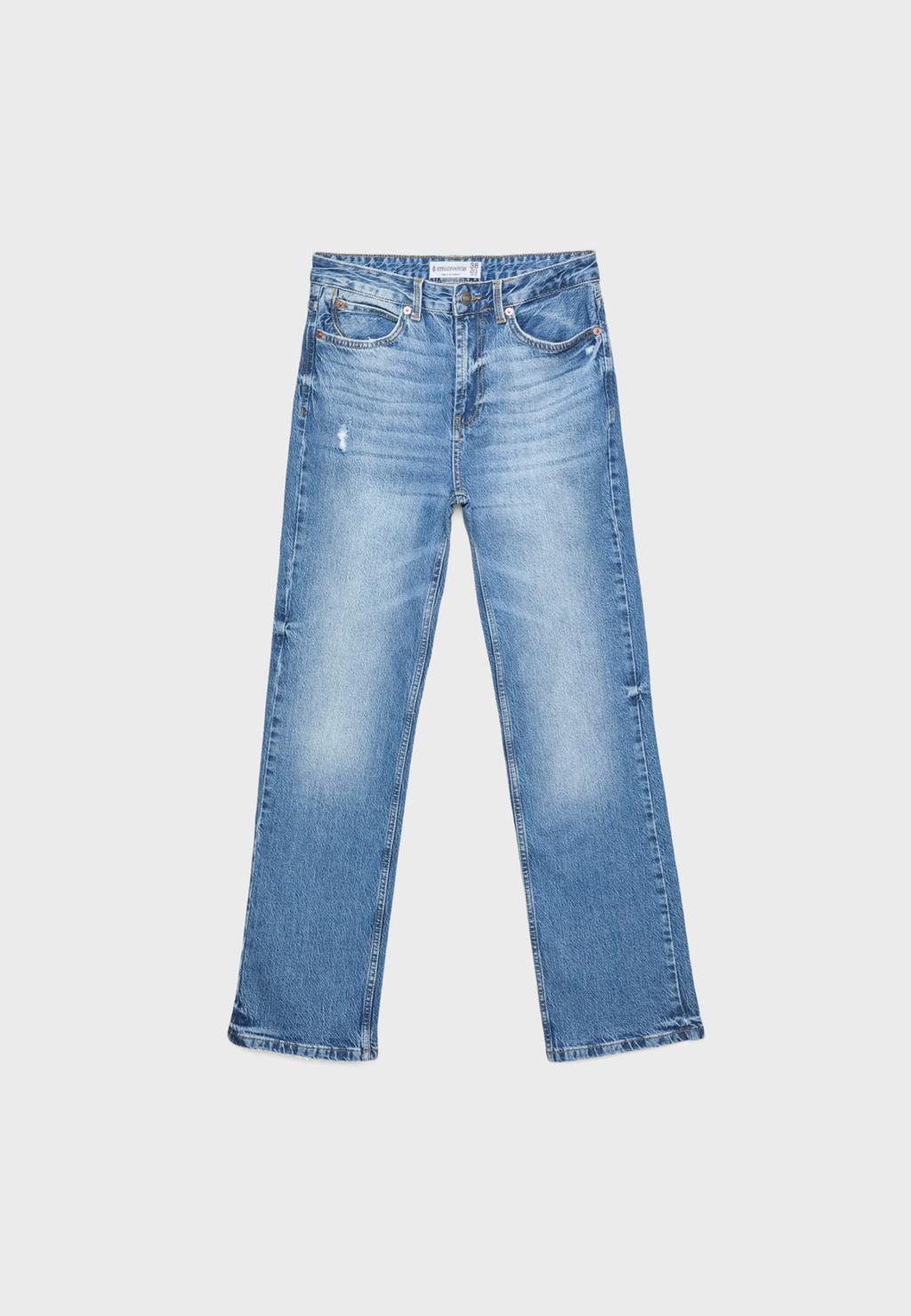 D98 Straight-Fit Jeans im Vintage-Look
