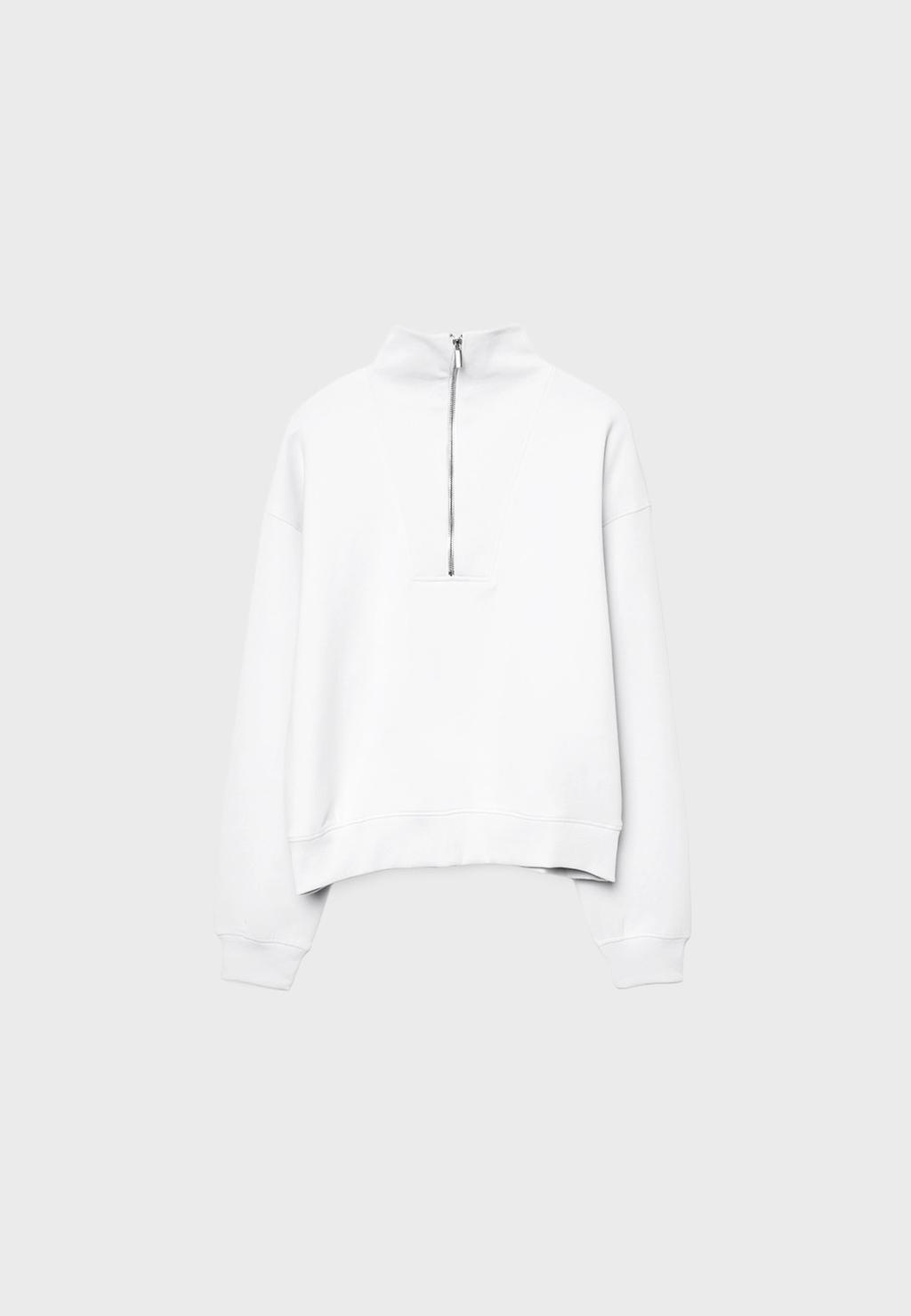 Felpa collo alto con zip