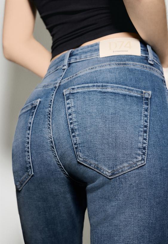 d74 jeans flare slit