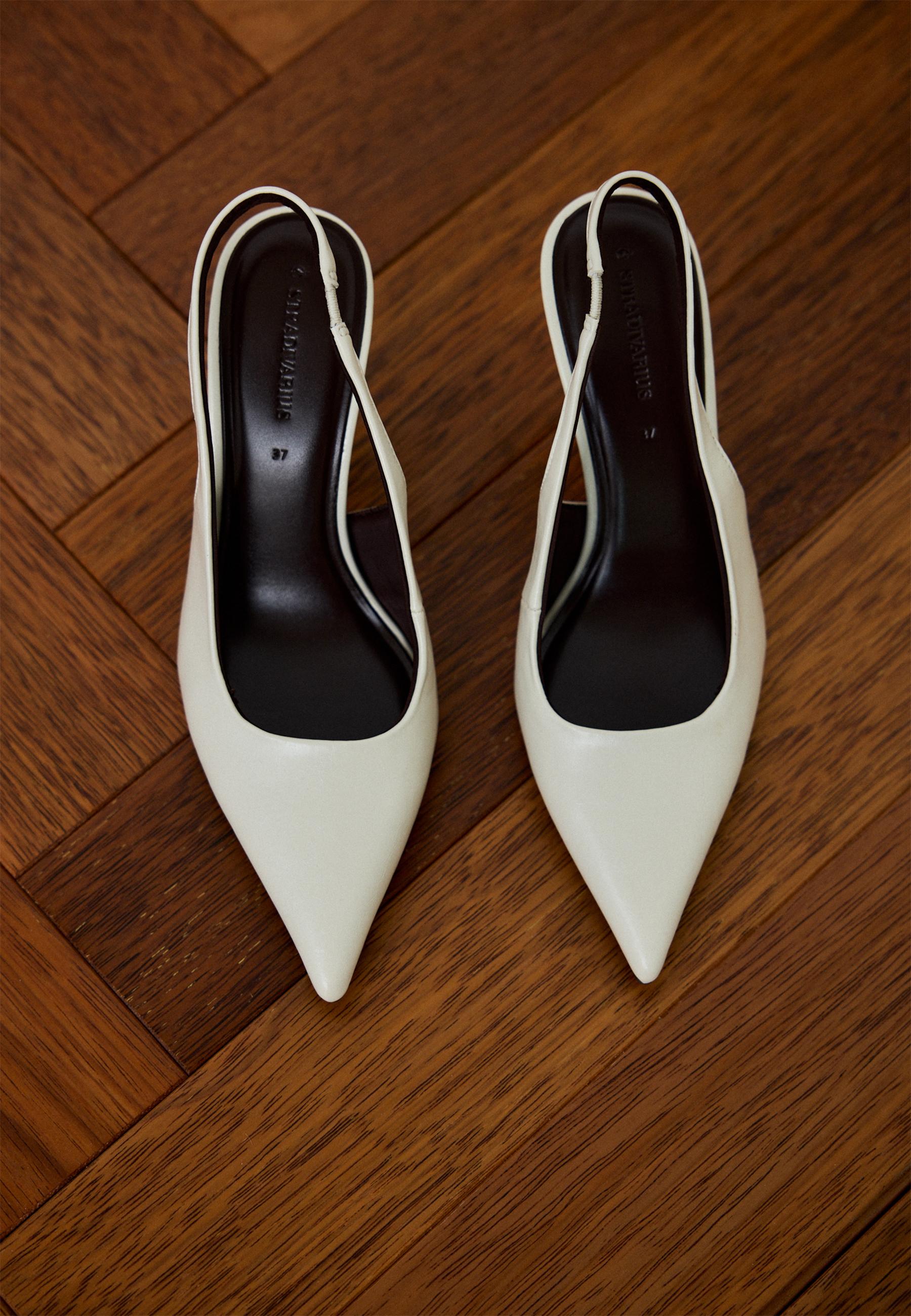 Suni deri topuklu ayakkabı