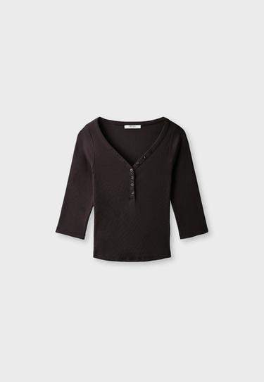 Henley T-shirt — Brown 7