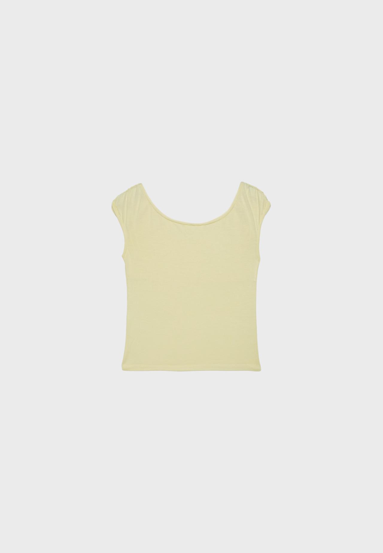 Multi-way sleeveless top — Pastel yellow