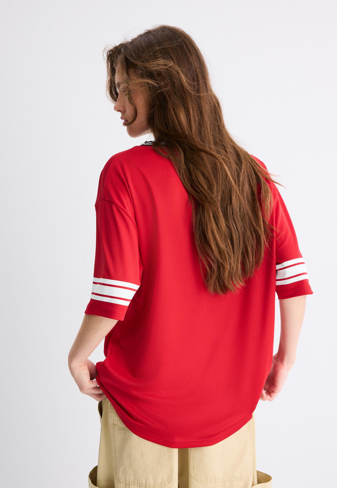 Oversize numbers T-shirt — Red
