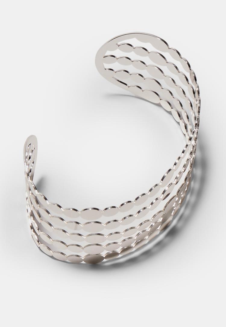 Stradivarius Βραχιόλι-Μανσέτα Γκρι Os φωτογραφία