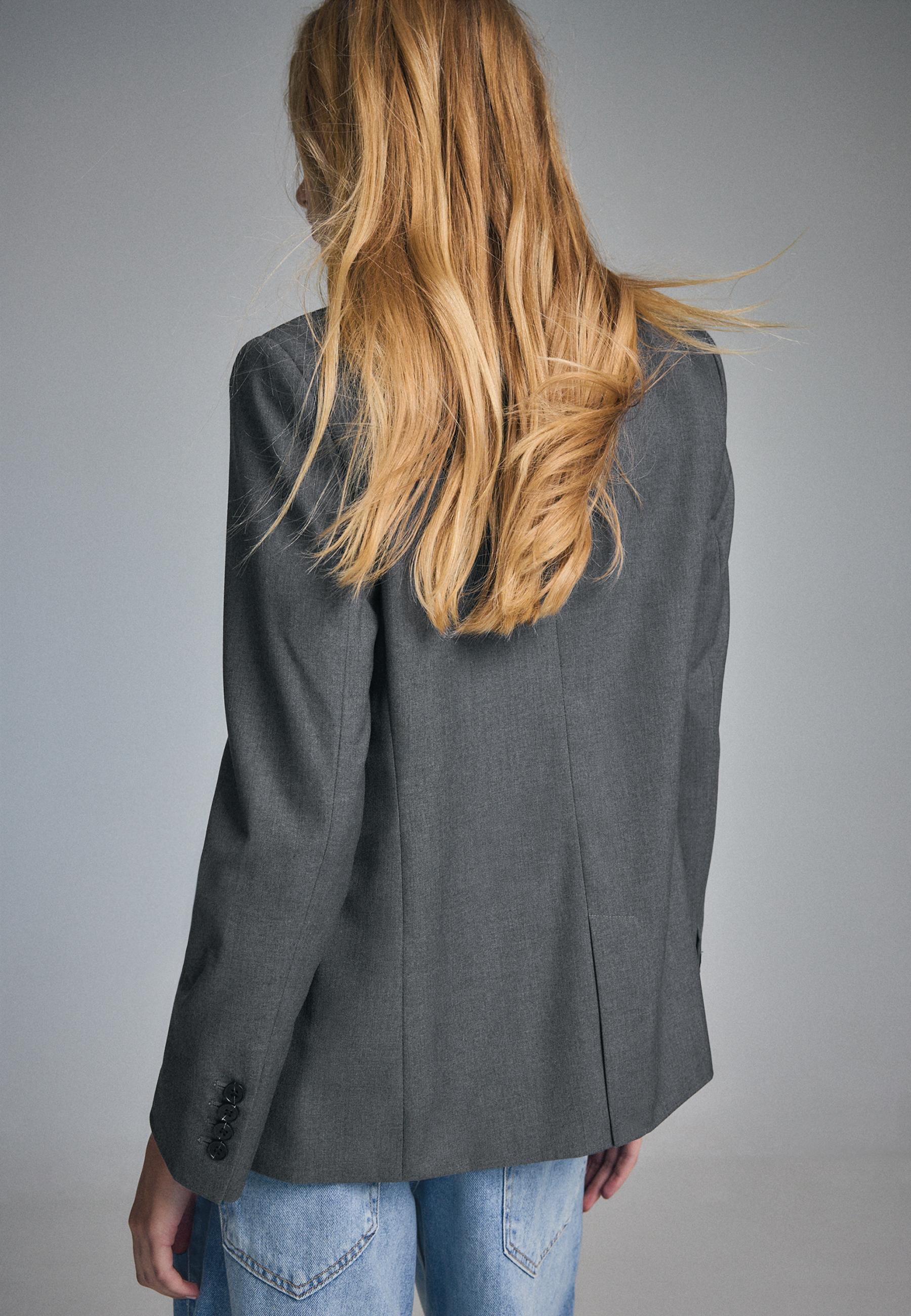 Button blazer — Dark grey