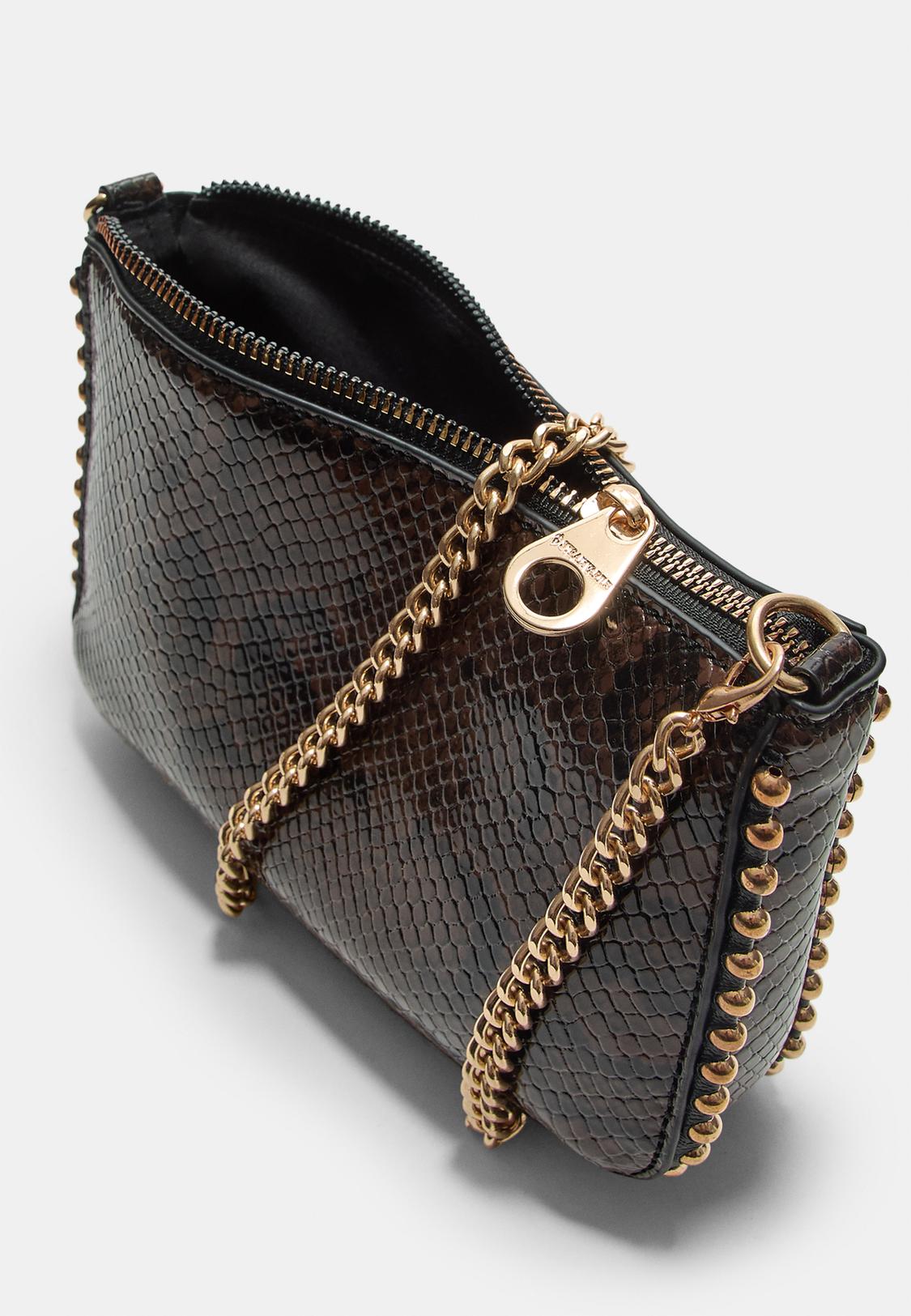 Borse Zaini Borsa Pitonata Stradivarius Mini Borsa A Palline Con