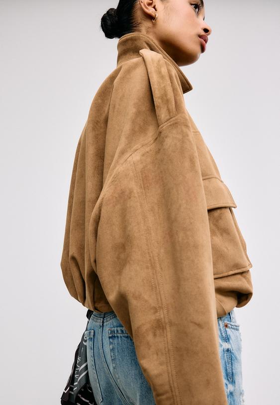 suni suet balon ceket