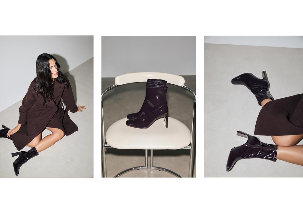 Bottines à talon stretch