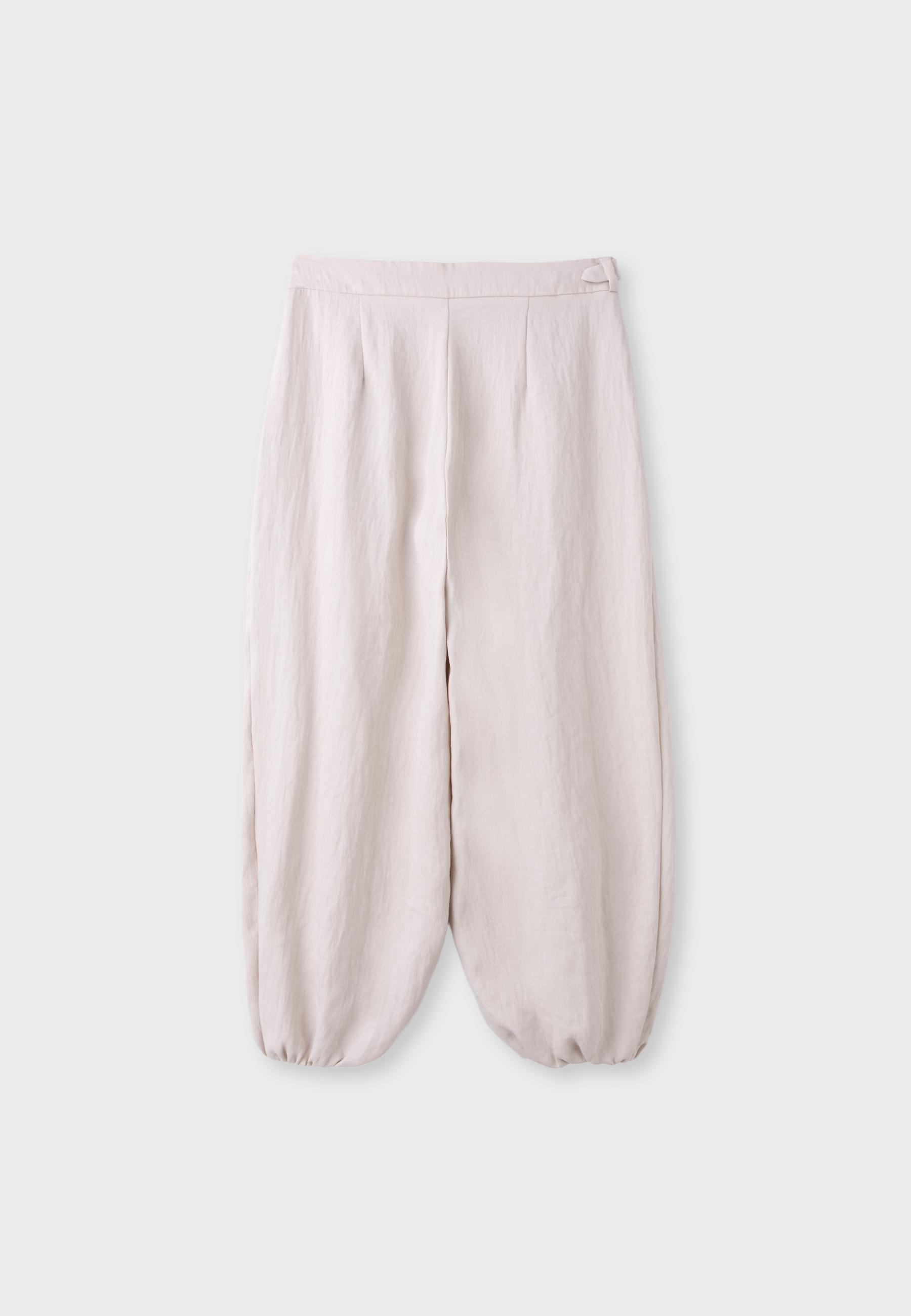 Sarouel trousers with buckle — Ecru