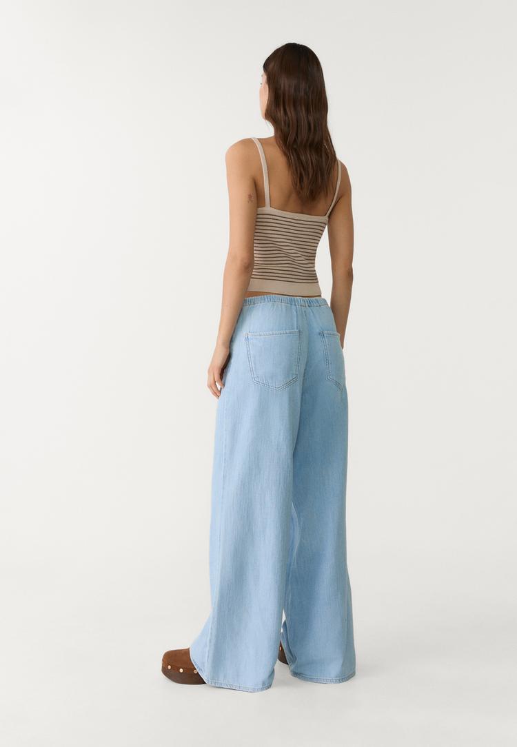 jeans straight fit fluido lazo