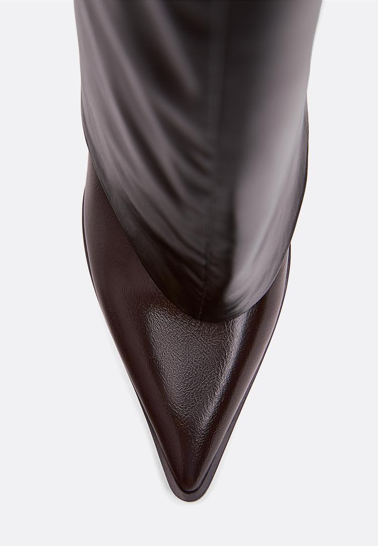 botas altas tacon fino polaina