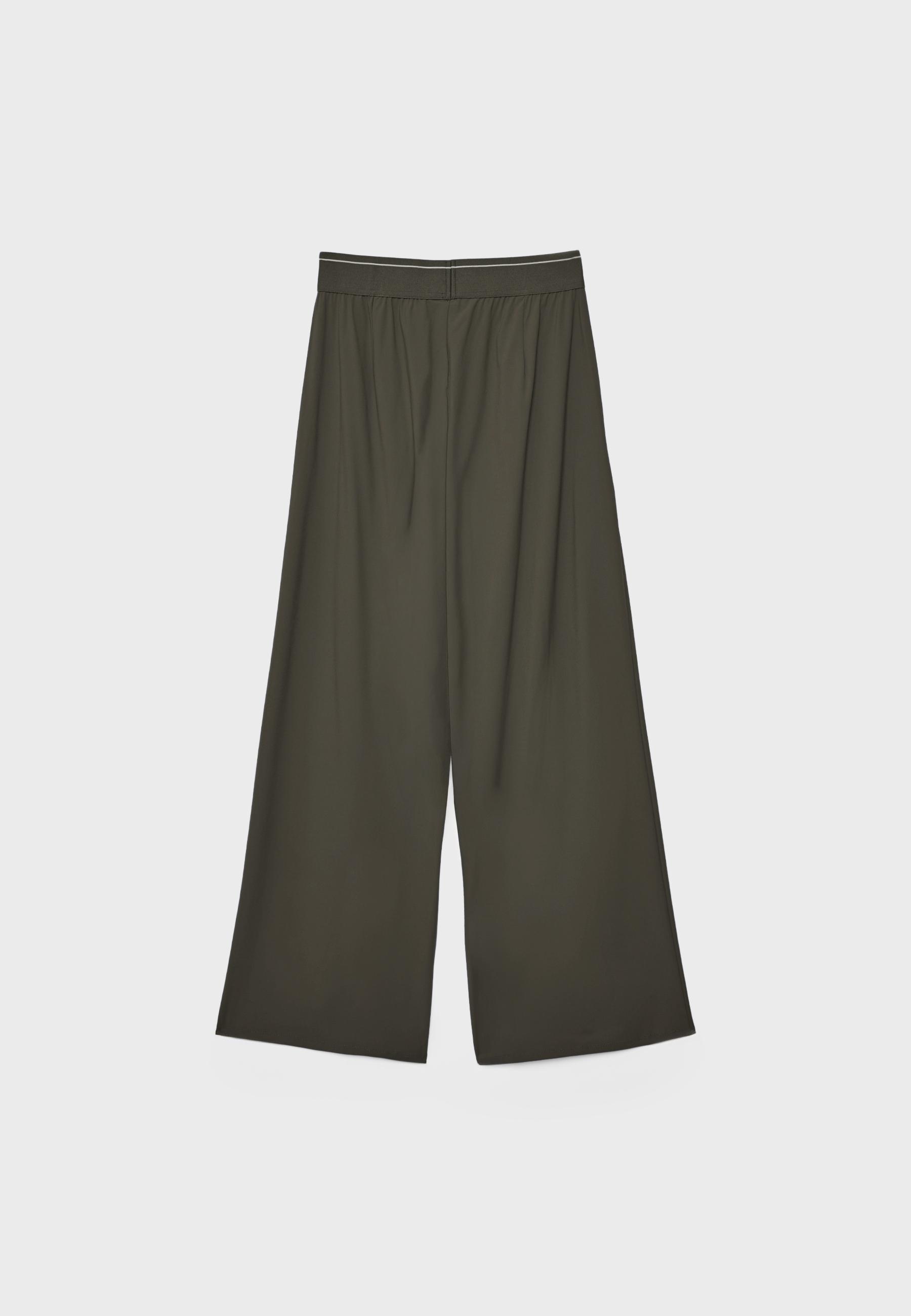 Elasticated waist palazzo joggers — Brown