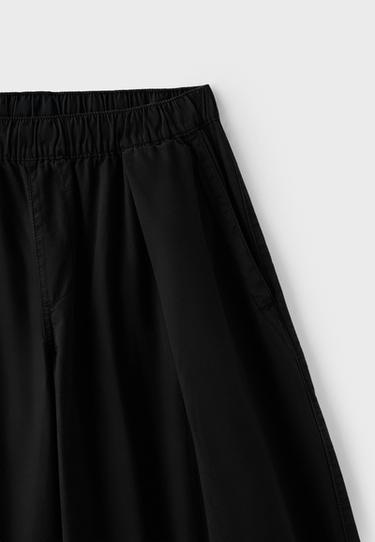 Poplin barrel trousers with stoppers — Black 7