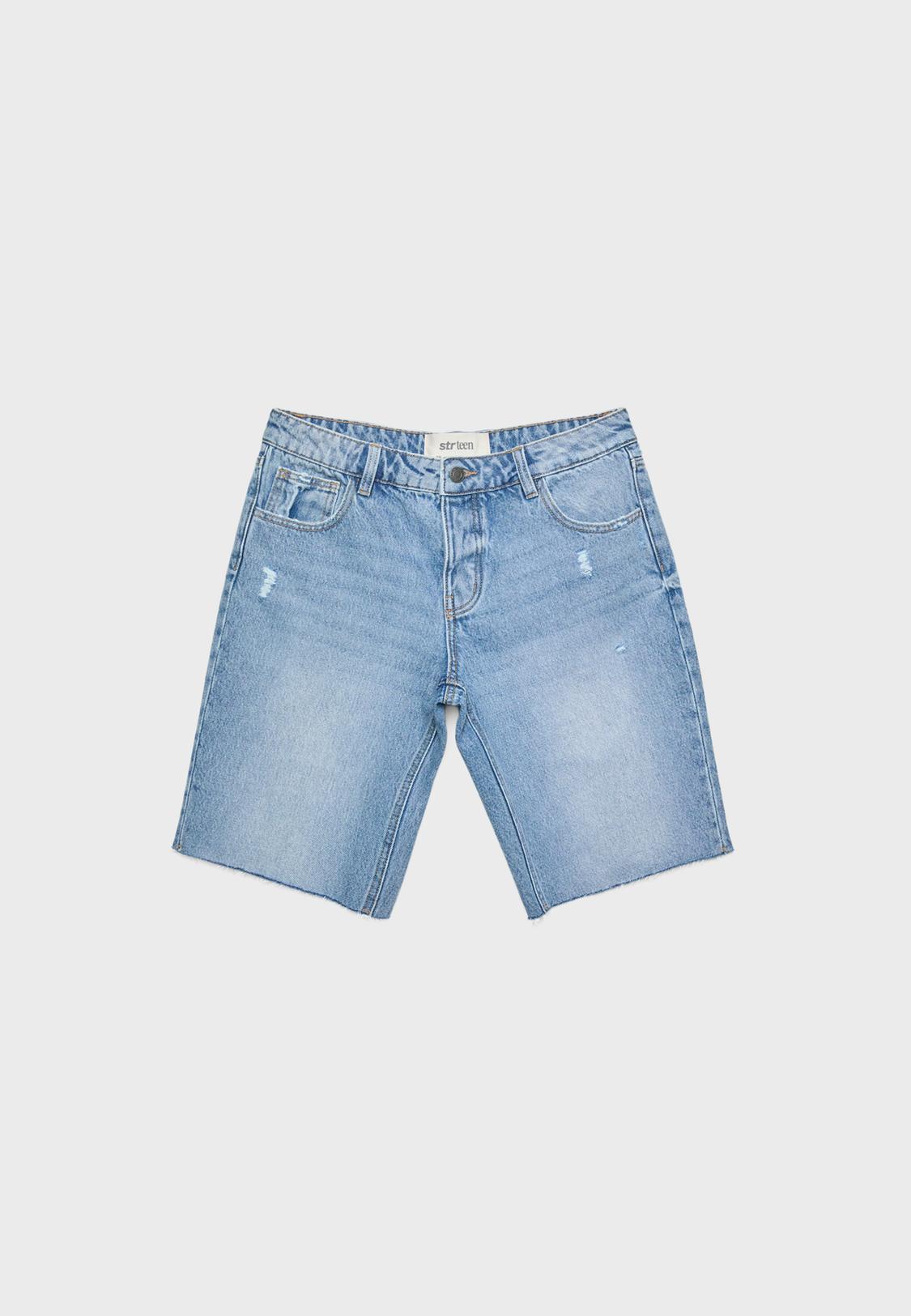 Jean Shorts Shorts Over Bike Shorts Boohoo ME - Main Image