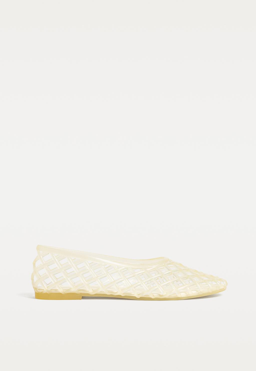 Rubber ballet flats